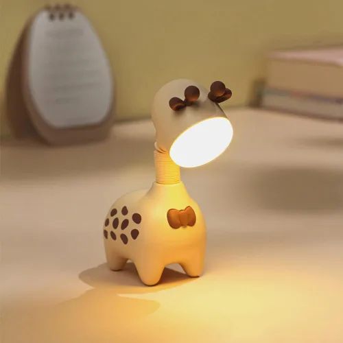 Vista 10 de Luz Nocturna de Jirafa Fantasee USB Recargable para Guardería y Mesita de Dormir para Niños - Verde