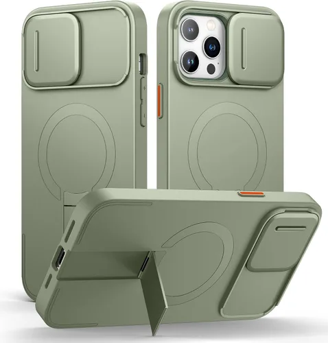 Vista 51 de SURITCH Funda para iPhone Air con cubierta de control de cámara, funda deslizante para cámara y soporte ajustable, compatible con MagSafe, a prueba