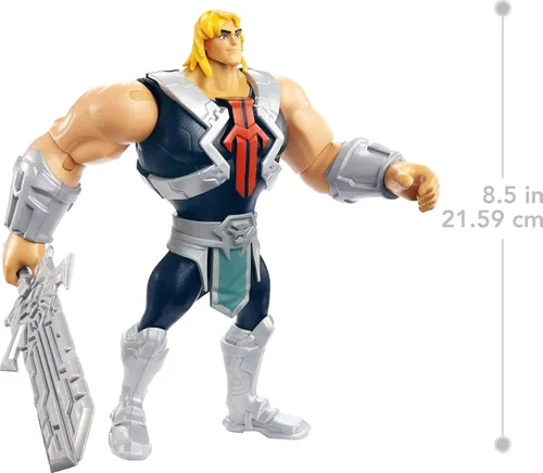 Vista 4 de He-Man and the Masters of the Universe - Figura grande de He-Man con accesorio inspirado en la serie animada MOTU Netflix, juguete coleccionable
