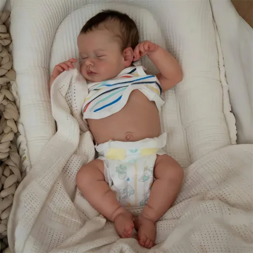 Vista 7 de OYESY Muñecas Reborn Baby Girls de 20 pulgadas hechas a mano, lavables, cuerpo de vinilo suave con anatómicamente correcto, muñeca Reborn que parece