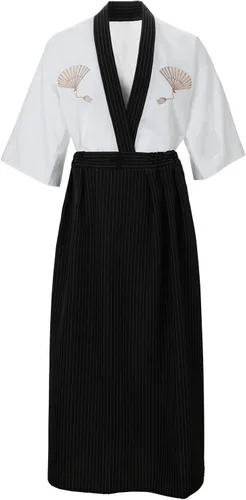Vista 2 de XINFU Traje de guerrero tipo kimono tradicional japonés para hombre samurái