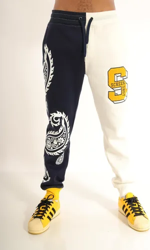 Vista 2 de SCREENSHOT Pantalones de forro polar 3202 Streetwear Urban Fit - Pantalones deportivos apilados con cordón de banda de basura acanalada