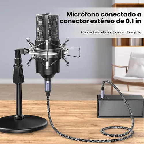 Vista 4 de MOSWAG Cable XLR a 0.1 in de 3 pies, cable hembra de 1/8 pulgadas a XLR, cable TRS de 1/8 pulgadas a micrófono hembra de 3 pines, estéreo