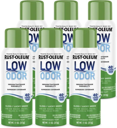 Vista 40 de Rust-Oleum - Pintura en aerosol prémium de bajo olor, gris ancla brillante Olor 40% menor que las pinturas en aerosol tradicionales, durabilidad