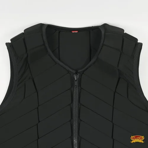 Vista 3 de HILASON Horse Riding Rodeo Safety Vest Protective Adult Eventing Negro