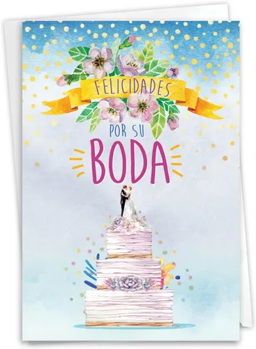 Vista 7 de NobleWorks Divertida tarjeta de felicitación de boda española con sobre de 5 x 7 pulgadas (1 tarjeta), felicitaciones, gracias cambiar todo