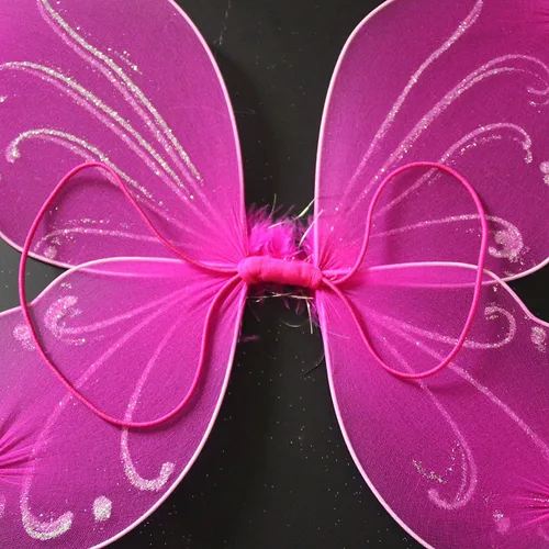 Vista 5 de Colle - Alas de hada de mariposa para niñas, disfraces de hada, alas brillantes de princesa para fiestas
