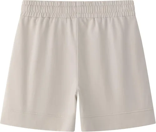 Vista 6 de Vcansion Bermudas de algodón con cintura elástica hasta la rodilla para mujer con cordón