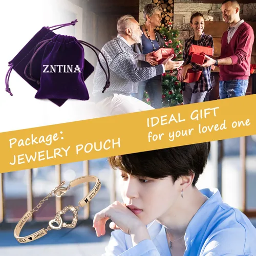 Vista 7 de G-Ahora Kpop BT Bangtan Boys Bracelet to Love Yourself Army Never Mind Charm Bracelet Inspirational Gift BT Lover Fans Jewelry Gift for BT Fans Girl