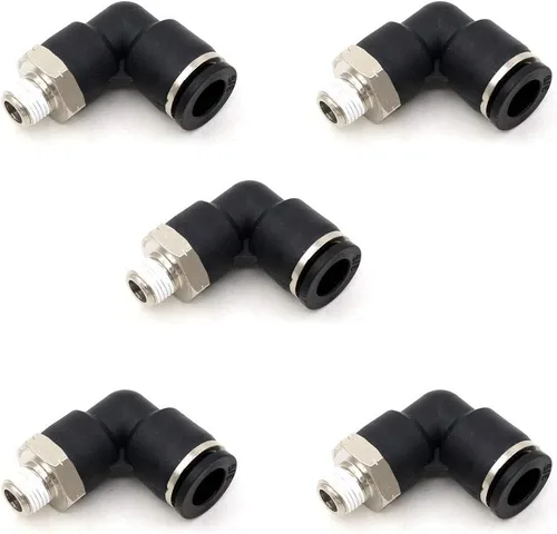 Vista 26 de CEKER 1/2 Codo Macho Conexiones de Líneas Aéreas de Empuje Ajustes de Conexión de Empuje de 90 Grados Ajustes de Aire, PL 1/2 Tubo Od x 1/2" NPT