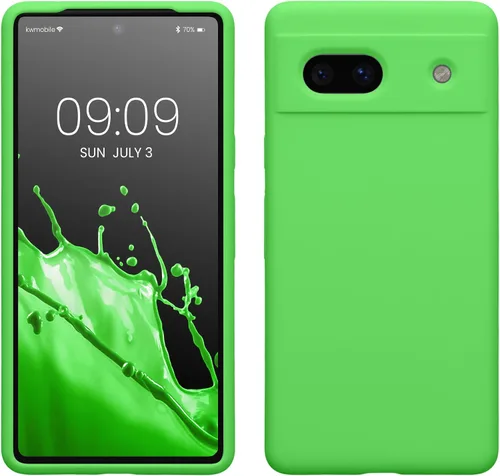 Vista 208 de kwmobile Funda Compatible con Google Pixel 6 Pro - Funda de Teléfono de Silicona TPU con Acabado Suave - Azul Caribe