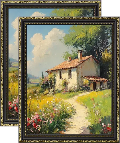 Vista 64 de eletecpro 8x10 Vintage Picture Frame, Glass Cover, Gold, 2-Pack Dorado