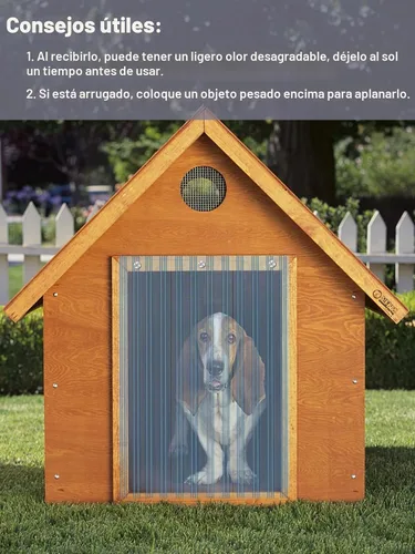 Vista 6 de Solapas de repuesto para puerta de 9.8 pulgadas x 4.9 pies para casa de perro, tira de vinilo transparente fácil de cortar e instalar para puerta