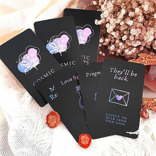 Vista 6 de Han Yu Bowen Cartas de Oráculo de Amor, Cartas de Tarot para Principiantes Cartas de Tarot de Llama Gemela, Cartas de Oráculo Mazos con Significados