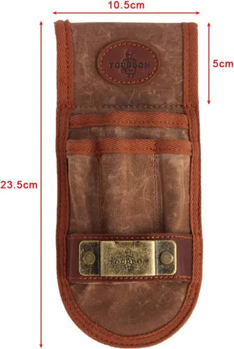 Vista 4 de Bolsa de Herramientas de Lona TOURBON con Soporte para Cinturón, Cinta Métrica, Alicates, Llave de Tuercas