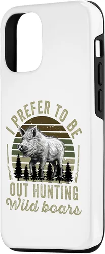 Vista 2 de iPhone 15 Hog Hunting Men Dad Wild Boar Pig Hunter Funny Feral swine Case