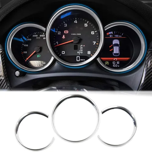 Vista 10 de x xotic tech Cubierta para marco de instrumento de anillo circundante compatible con Porsche Macan 2014-up, Cayman Boxster 981/982/718 2012-2018 Azul