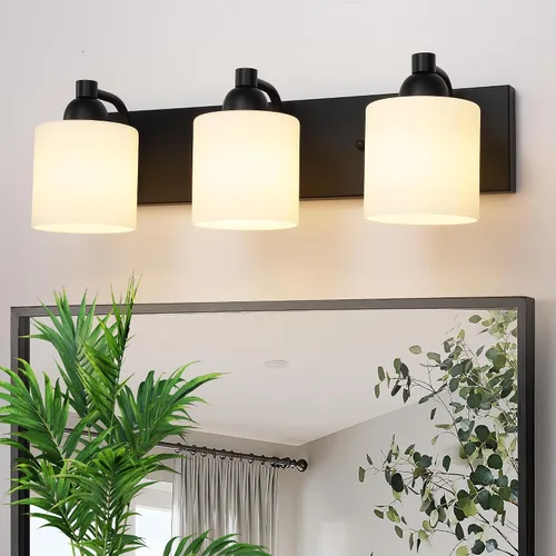 Vista 18 de Mecgirn Apliques de Pared de Vidrio Esmerilado Níquel Cepillado, Paquete de 1 Luminarias de Pared Interiores Cableadas para Sala de Estar, Pasillo