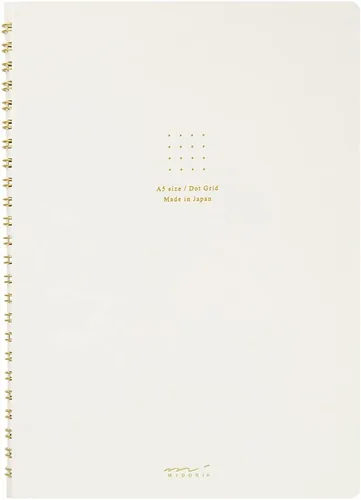 Vista 11 de Midori 15334006 Notebook, Ring Notebook, Color, Dot Square, Blue, A5