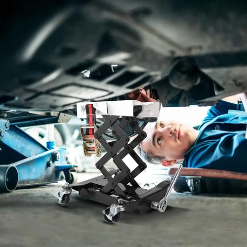 Vista 7 de Gato de transmisión de bajo perfil de 450 libras - Elevadro para reparación de automóviles de servicio pesado con rango de altura de 7-23 pulgadas