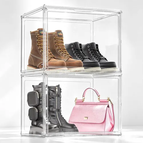 Vista 14 de Cajas de acrílico transparente para zapatillas de deporte para zapatos