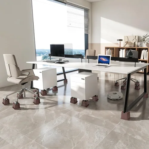 Vista 6 de Elevadores ajustables para muebles de cama, elevadores resistentes para postes y ruedas de muebles, sofá, cama, sofá o mesa