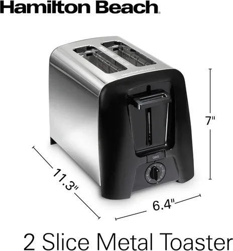 Vista 8 de Tostadora Hamilton Beach de ranura extraancha con selector de intensidad de tostado, apagado automático, botón de cancelación y función de expulsión