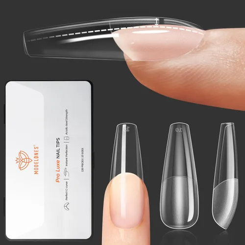 Vista 10 de modelones Pro Luxe - Puntas instantáneas de uñas postizas en gel de extensión cuadrada mediana