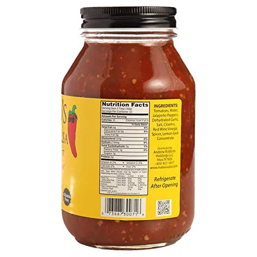 Vista 2 de Mateo's Gourmet Salsa Especias Medianas 2 Tarros 32oz/907g