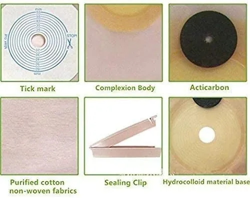 Vista 3 de 30PCS Bolsas de Colostomía Suministros Médicos Drenable Bolsa, Ileostomía Ostomía Bag One Piece System A002