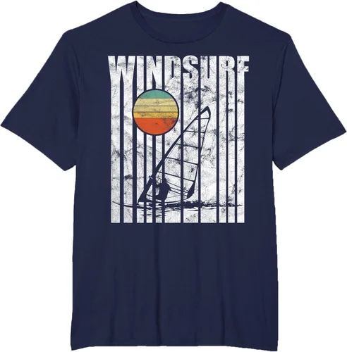 Vista 13 de Camiseta vintage de windsurf con regalo vintage de windsurf, Negro, S