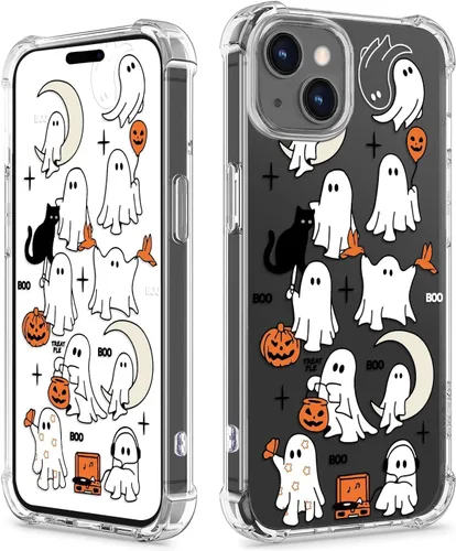 Vista 19 de Funda transparente de fantasma de Halloween (fantasma de Halloween, Google Pixel 7 Pro)