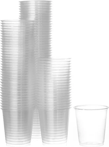 Vista 5 de Vasos plásticos descartables Settings de 3 onzas, Transparente
