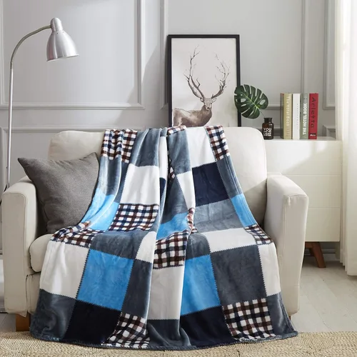 Vista 7 de Tache Farmhouse - Manta de felpa decorativa de doble cara para cama.