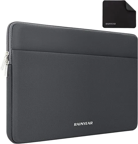 Vista 9 de RAINYEAR - Funda para laptop de 15 pulgadas, funda portátil con bolsillo Negro