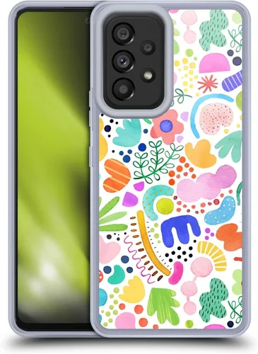 Vista 8 de Head Case Designs Officially Licensed Ninola Brushstrokes Black Summer Patterns Gel Case [Military Grade Protection] Compatible with Samsung Galaxy