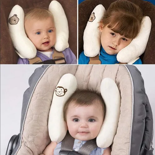 Vista 10 de Almohada Ajustable de Soporte para Cabeza y Cuello de Bebé, Almohada de Viaje para Bebé Cojín para Asiento de Carro, Almohada de Reposacabezas