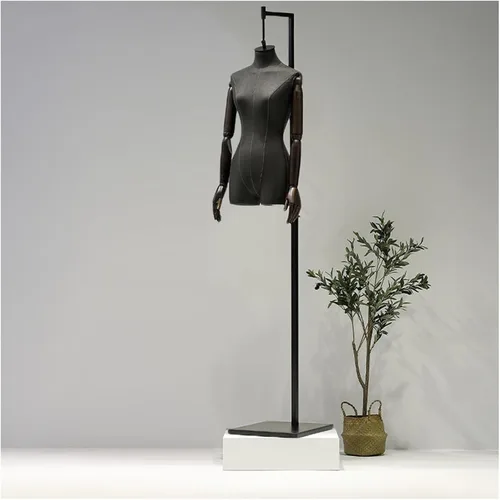 Vista 8 de Adjustable Dress Form Mannequin with Black Metal Stand - Ideal Tailor Dummy for Sewing, Jewelry Display & Photography - Perfect for Men's Fashion