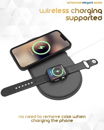 Vista 7 de Elegant Series - Funda para iPhone 13 Pro de 6.1 pulgadas, funda de silicona duradera que absorbe los golpes con forro de microfibra, acabado mate