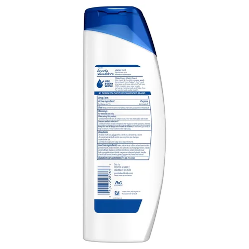 Vista 7 de Head & Shoulders Champú anticaspa Glacier Mint, 12.5 onzas, refrescante, champú para aliviar la picazón