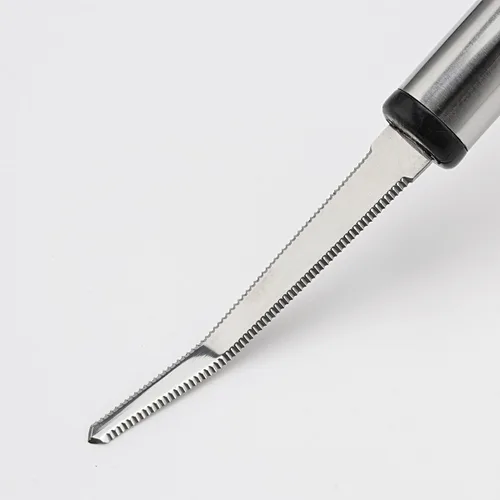 Vista 4 de Cuchillo de fruta de pomelo, utilidad dentada curvada de acero inoxidable con pelador de cocina de mango largo