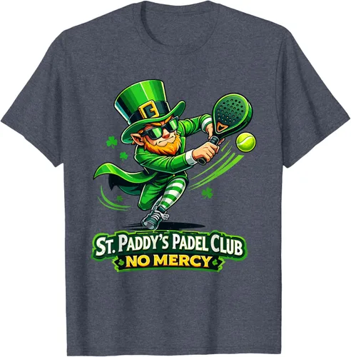 Vista 15 de St Patricks Day St Paddys Padel Club No Mercy Paddle Tennis T-Shirt