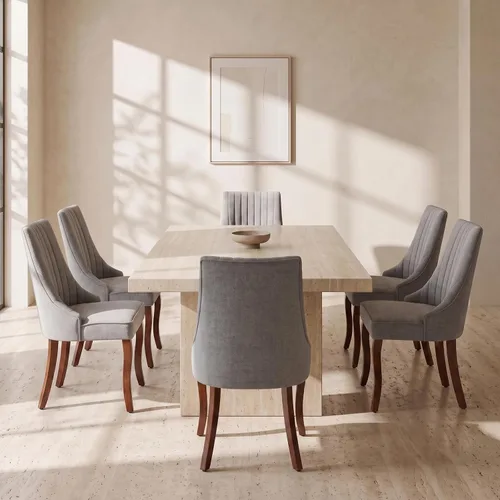 Vista 29 de Sillas de Comedor - Juego de 2 sillas de comedor modernas de mediados de siglo, tapizadas de tela con respaldo alto, sillas de cocina y comedor