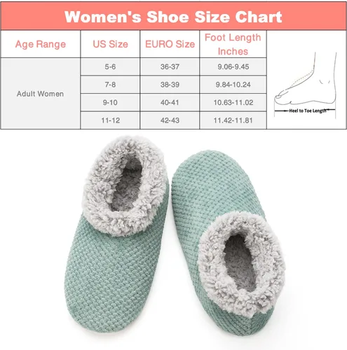 Vista 5 de The Metluks Soft Fuzzy Slippers for Women Indoor, Warm Furry House Sock Shoes Fluffy Lined, Bedroom Booties Non-Slip Gripper Soles, Winter Cozy