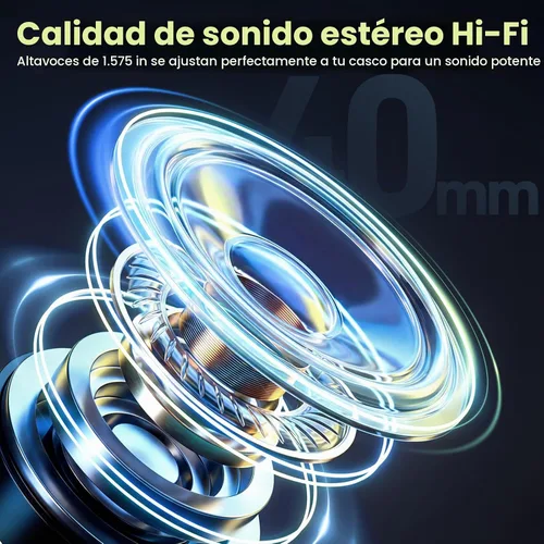 Vista 6 de Auriculares Bluetooth para casco de motocicleta, altavoces para casco de grupo de 10 jinetes