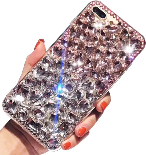 Vista 5 de Bling Diamond - Funda compatible con Samsung Galaxy S20 FE Aearl 3D, hecha en casa, de lujo, con diamantes de imitación brillantes, con piedras Todo