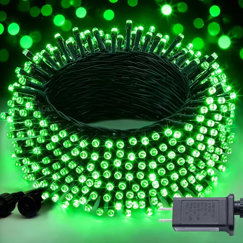 Vista 23 de JMEXSUSS - 250 luces LED de Navidad azules conectables, luces de cadena