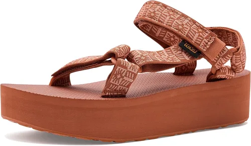 Vista 51 de Sandalia Teva de plataforma universal para mujer Balance Oliva Quemada