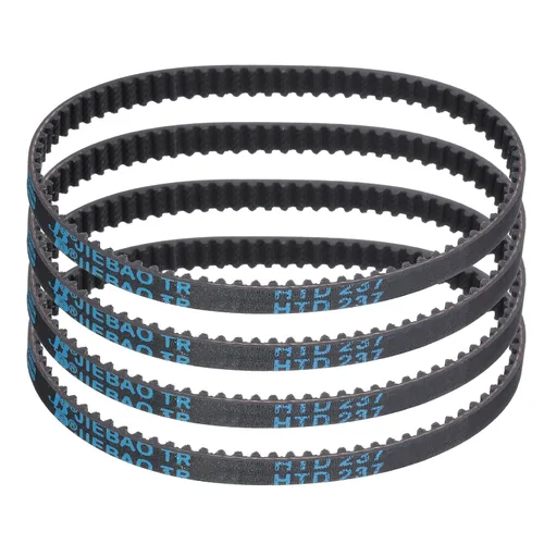 Vista 107 de uxcell 4 piezas HTD-3M Correa de Distribución de Goma 48 Dientes, Longitud de Paso 144mm x Ancho 6mm x Altura 2.4mm, Correa de Polea de Distribución