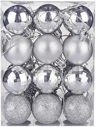 Vista 4 de Kipokalor Mini adornos de bola dorada para árbol de Navidad, 23 piezas inastillables satinadas brillantes y con acabado brillante (1.6 in, dorado)